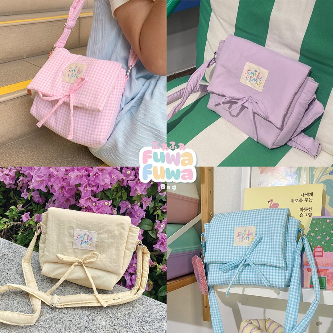 Smiletime - Fuwa Fuwa Bag - 侧背包/斜挎包 - 尼龙 多色