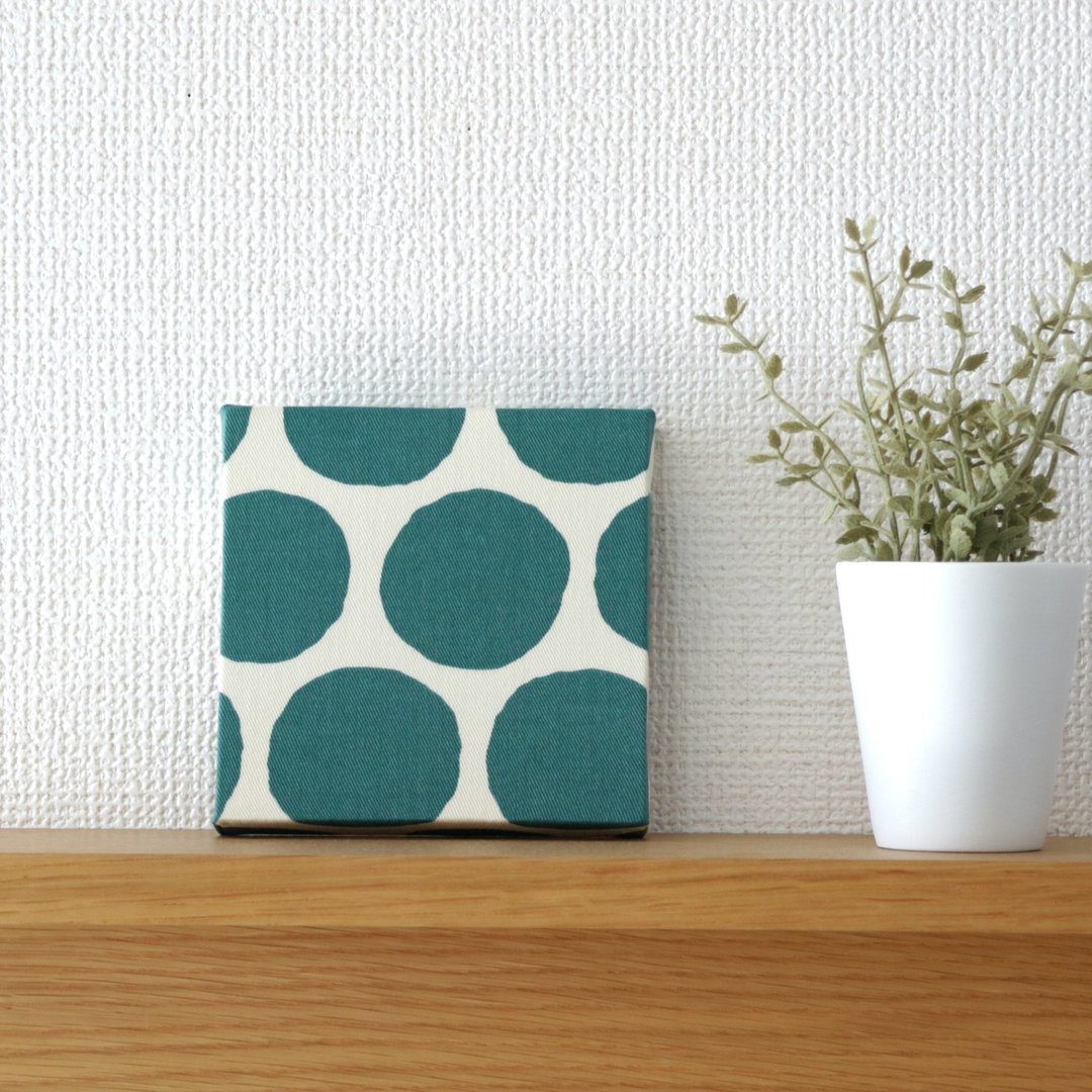 12x12cm Fabric Panel [Midori no Maru] - 墙贴/壁贴 - 棉 绿色