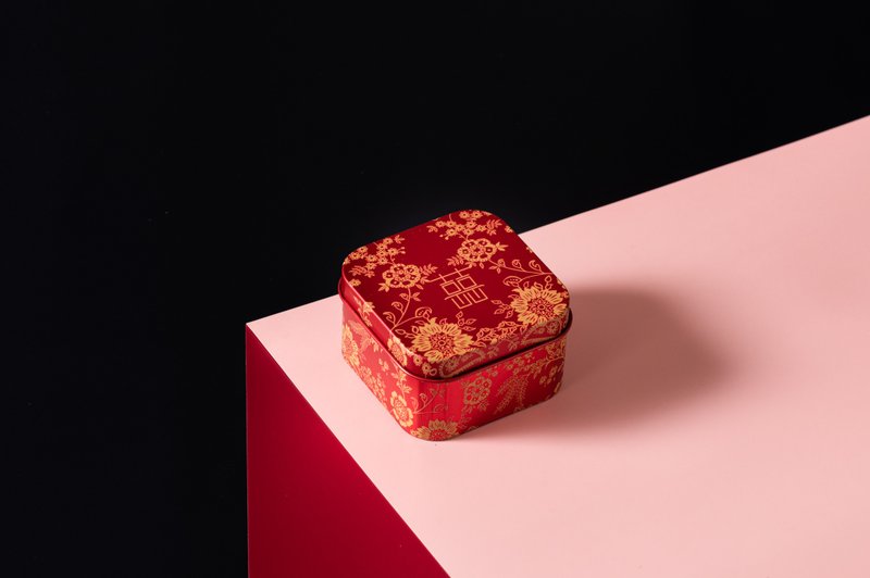 原味红逗茶雕花金囍/2包装 - 谷物麦片 - 其他金属 红色