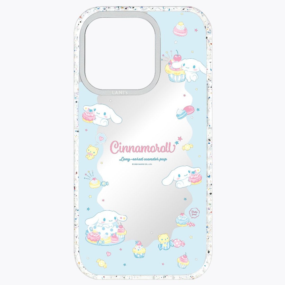 大耳狗喜拿镜面爱甜点 磁吸透彩框 iPhone 16 15 14 13 Pro Max - 手机壳/手机套 - 环保材料 银色