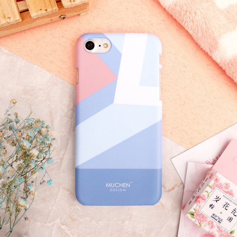 三角方块拼接-硬壳 (iPhone.Samsung, HTC, Sony.华硕手机壳) - 手机壳/手机套 - 塑料 蓝色