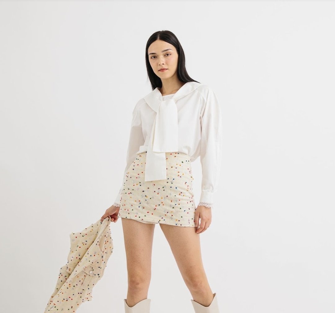 Make My Day Shirt - 女装衬衫 - 棉．麻 白色