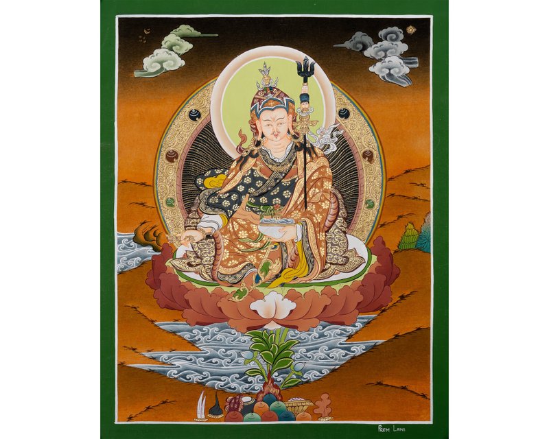 创始人莲花生大士唐卡 建筑师莲花生大士 - 墙贴/壁贴 - 其他金属 多色