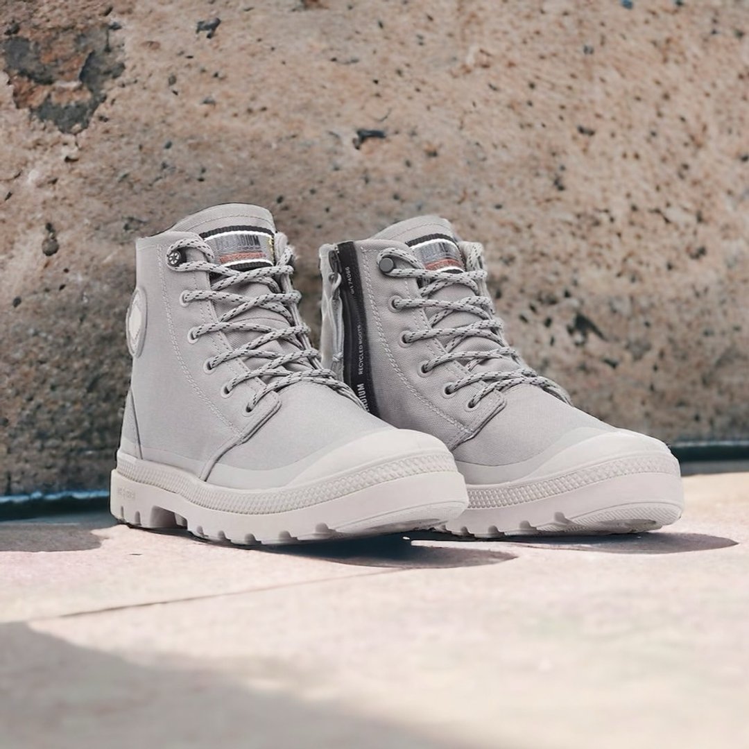 PALLADIUM PAMPA RECYCL LT+ WP+ 拉链防水靴 灰 74066-071 - 雨鞋/雨靴 - 其他材质 多色