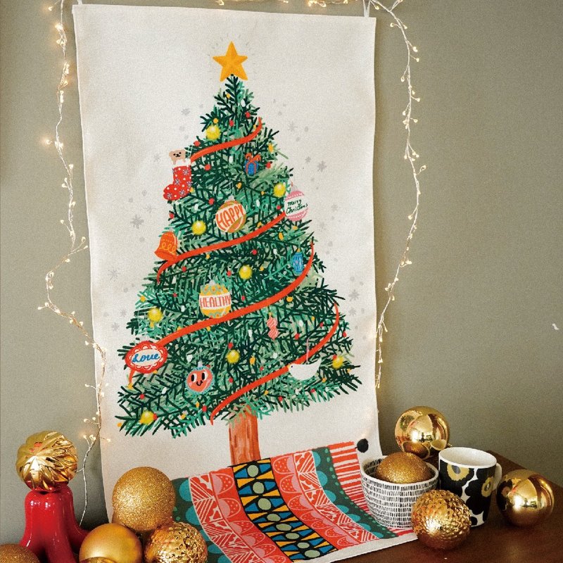 圣诞树轻巧挂布-温馨款 - 海报/装饰画/版画 - 棉．麻 