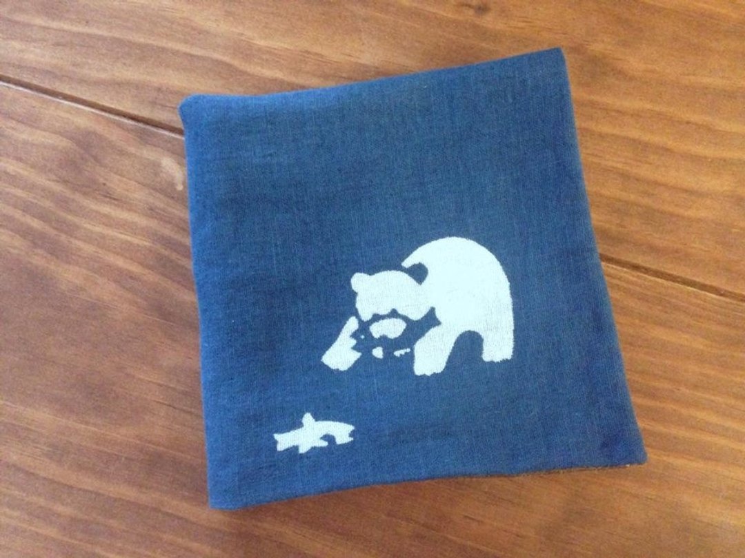 Handkerchief bear of vegetable dye - 其他 - 棉 蓝色