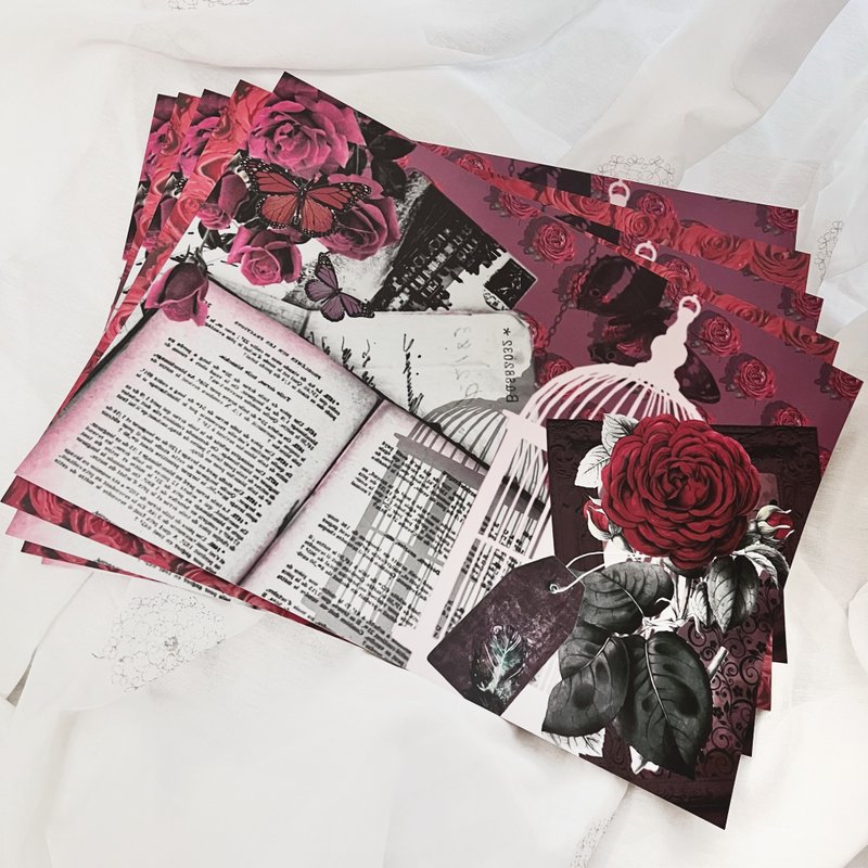 哥德玫瑰_红 - 其他 - 纸 红色