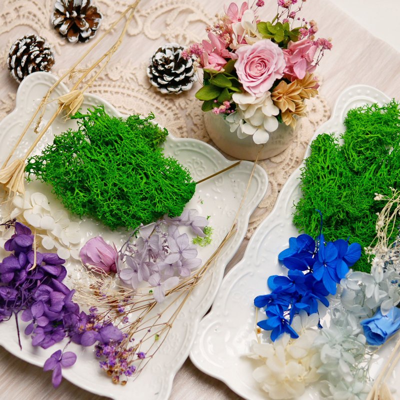 不凋玫瑰圆桌花材料包 极度花燥 永生花 花礼 - 植栽 - 植物．花 多色