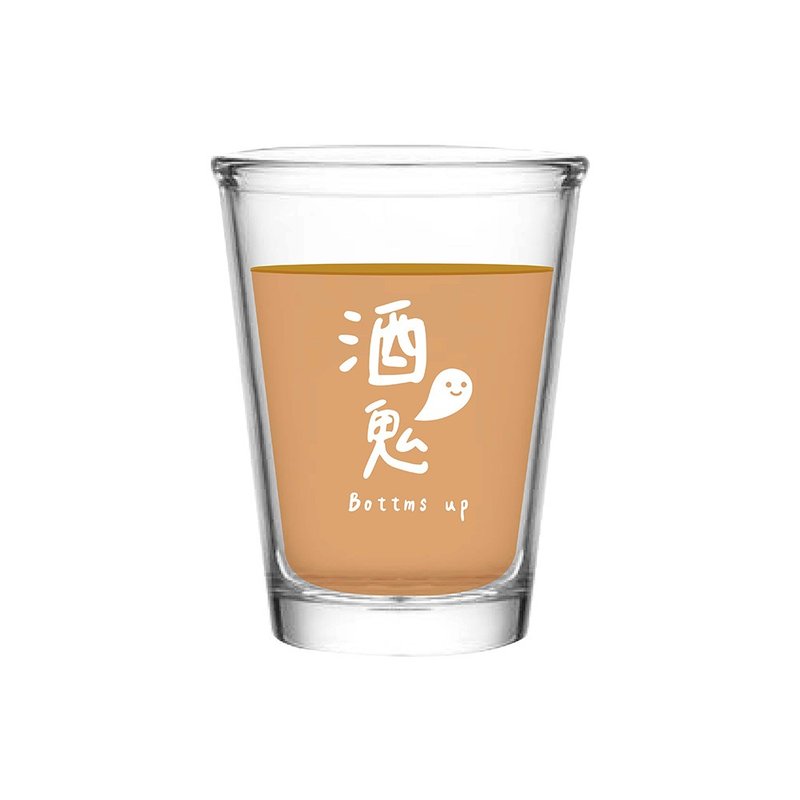 酒鬼 热炒杯 入厝礼物 生日礼物 玻璃杯 喉咙借过 齁搭啦 143ml - 玻璃杯 - 玻璃 