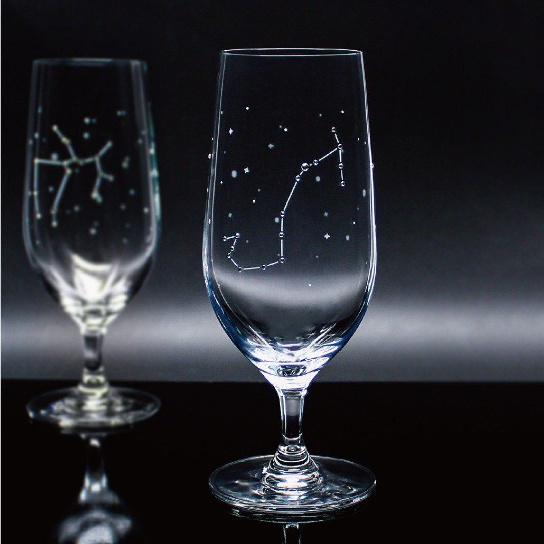 莱茵石闪耀的【十二星座葡萄酒杯】 ( 单个贩售 ) - 酒杯/酒器 - 玻璃 透明