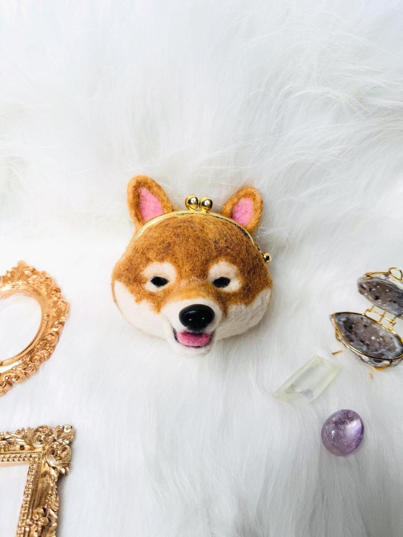 羊毛毡零钱包 - 零钱包 - 羊毛 咖啡色