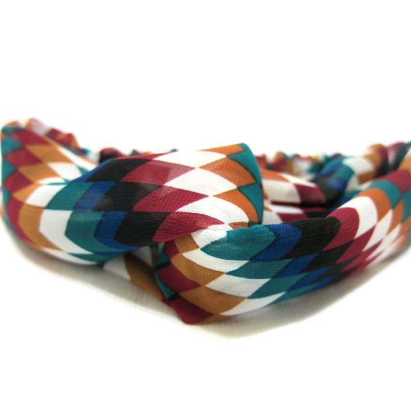 层层叠叠眷眷恋恋 好烦小姐 松紧带 发带 几何 - 发饰 - 丝．绢 白色