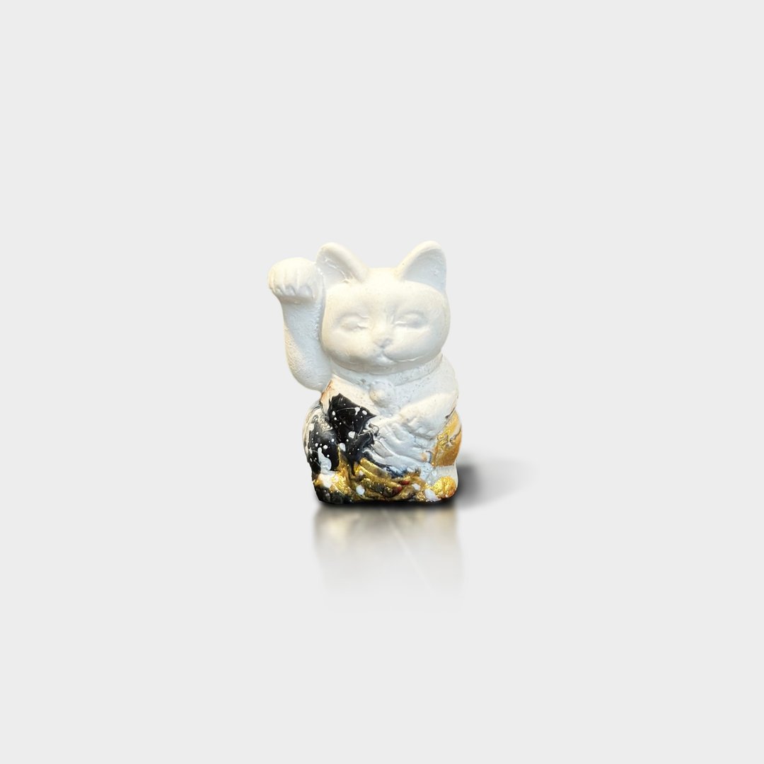 手工制造 I 招财猫扩香石 I 流体艺术 I 细尺寸 I - 香薰/精油/线香 - 水泥 灰色
