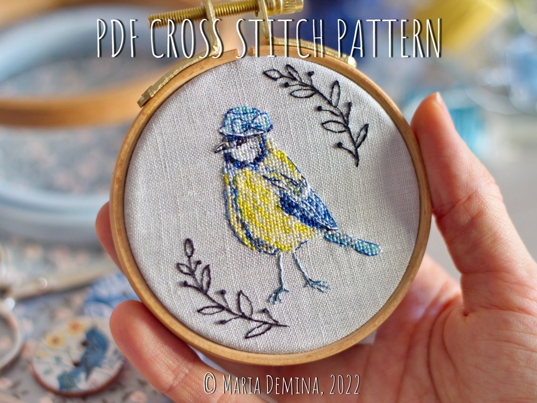 Blue Tit PDF cross stitch pattern - 手工艺教程/工具书 - 其他材质 
