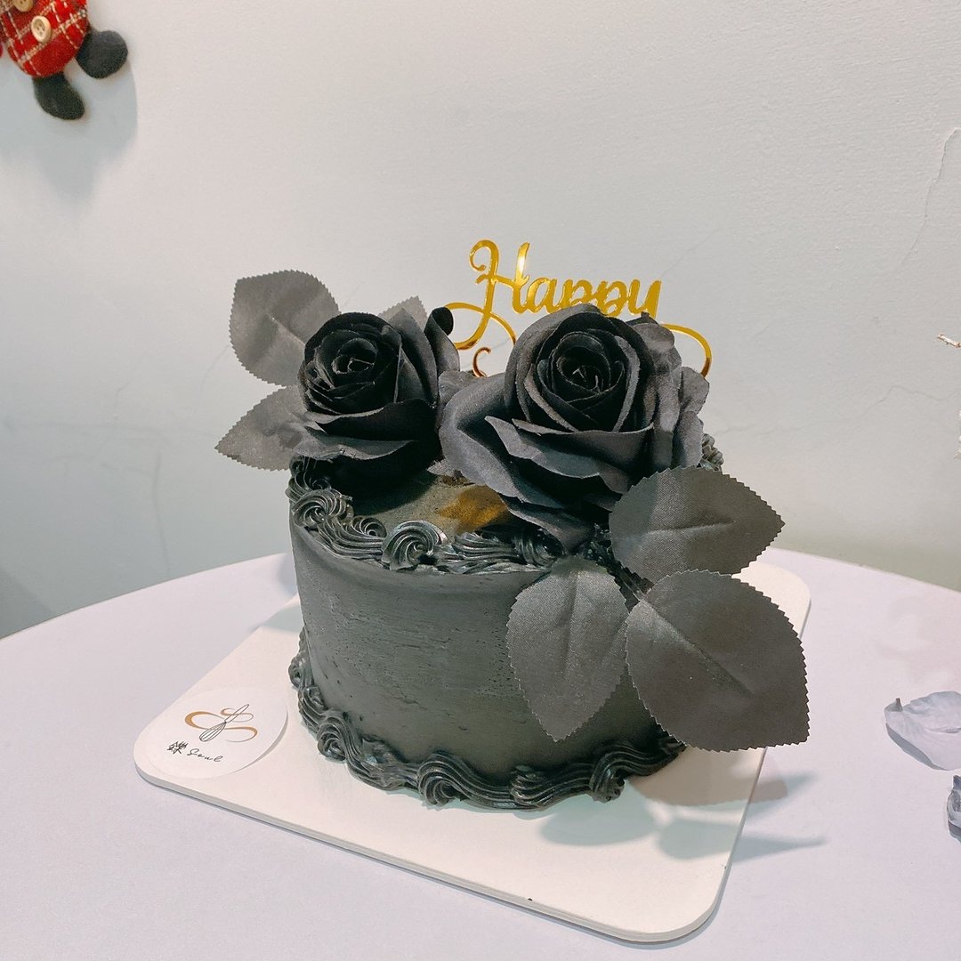黑玫瑰蛋糕 生日蛋糕 全黑系列 蛋糕 甜点 纪念日 铄甜点 定制化 - 蛋糕/甜点 - 新鲜食材 