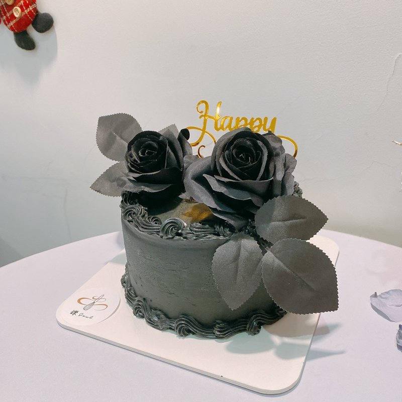 黑玫瑰蛋糕 生日蛋糕 全黑系列 蛋糕 甜点 纪念日 铄甜点 定制化 - 蛋糕/甜点 - 新鲜食材 