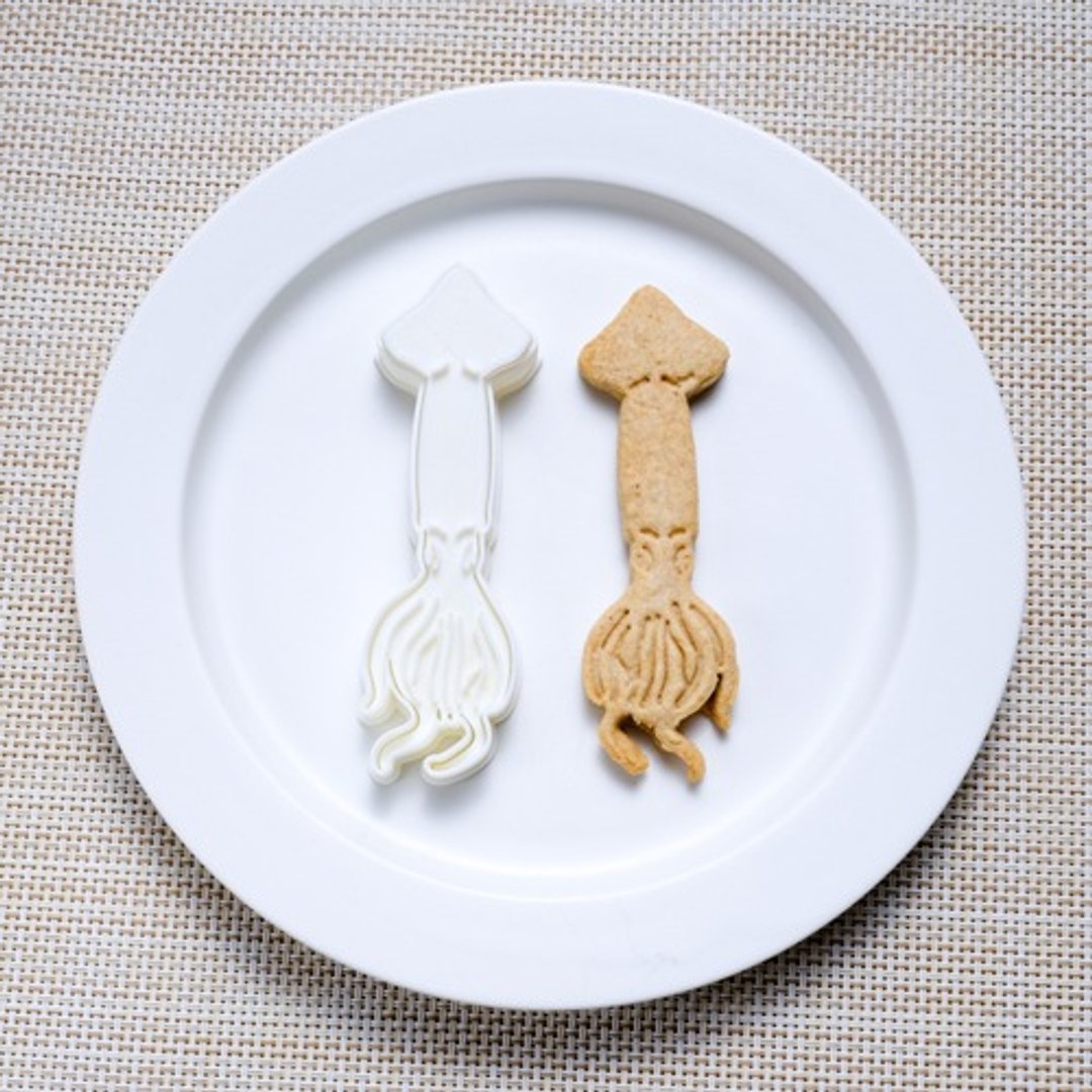 鱿鱼（饼干模具/饼干模） - 厨房用具 - 木头 