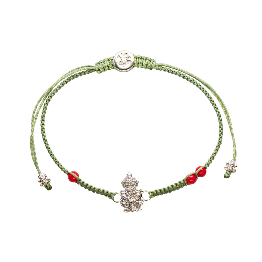 Beliefinluck-Sattra collection: 多闻天王  手链 银吊坠系列 - 手链/手环 - 纯银 绿色