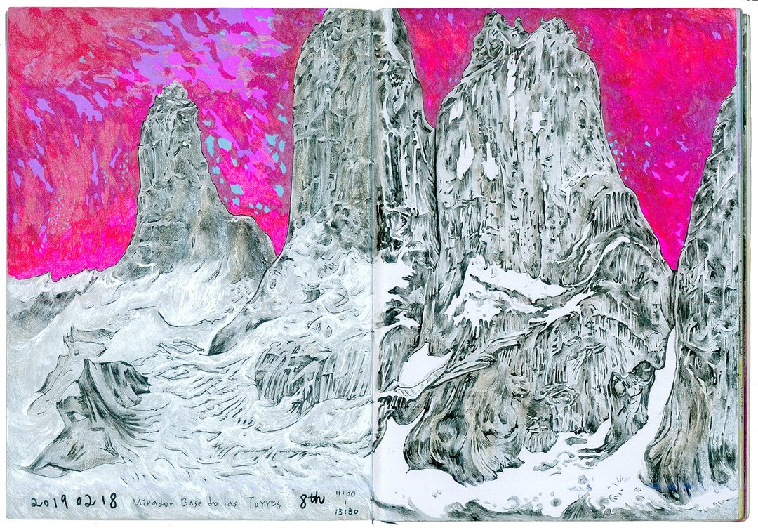Liuyingchieh Base de las Torres 2004-2019 智利塔山 Patagonia - 刊物/书籍 - 纸 蓝色