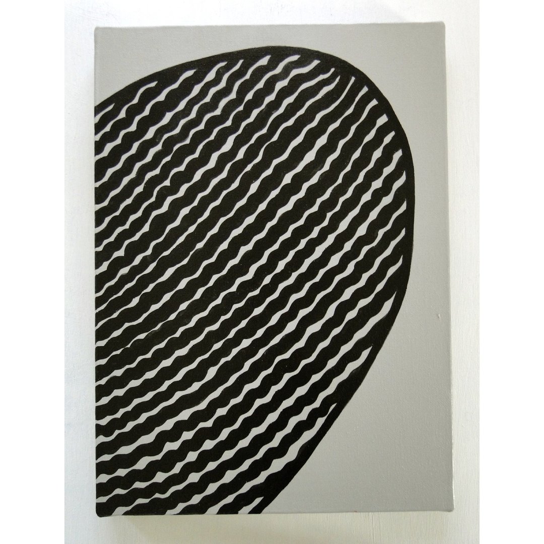 抽象涂鸦艺术原画画布绘画单色 - 海报/装饰画/版画 - 颜料 灰色