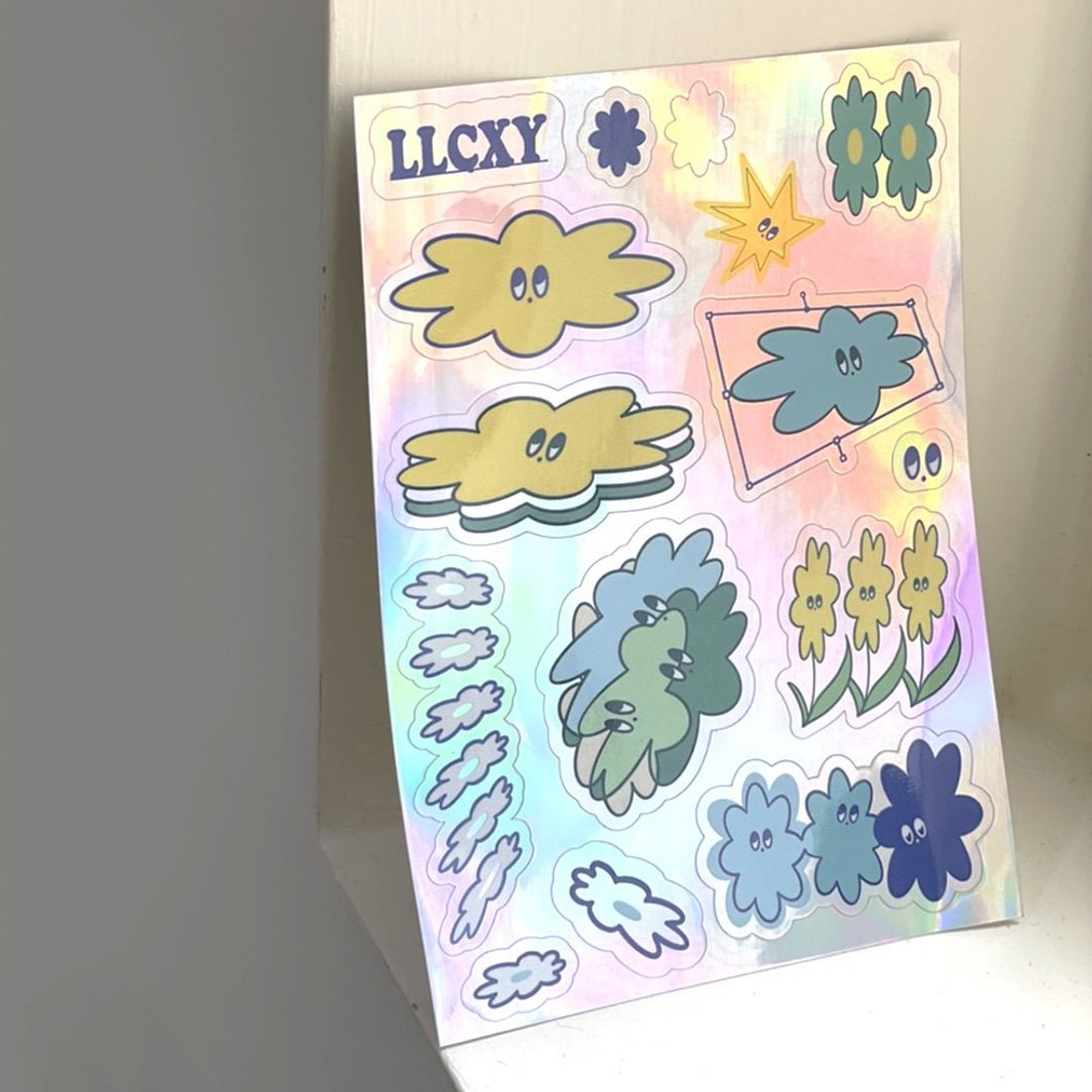 LLCXY 图鉴贴纸 两张入 - 贴纸 - 塑料 