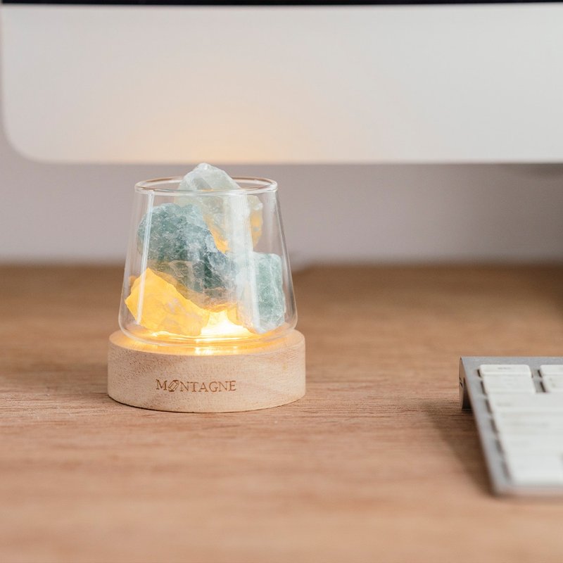【Montagne】mini 水晶扩香组 | 绿萤石 | 正财 X 信任 - 香薰/精油/线香 - 其他材质 绿色
