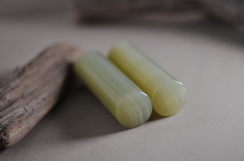 【好石多磨】A级青玉石_玉石印章_夫妻结婚对章 - 印章/印台 - 玉石 绿色