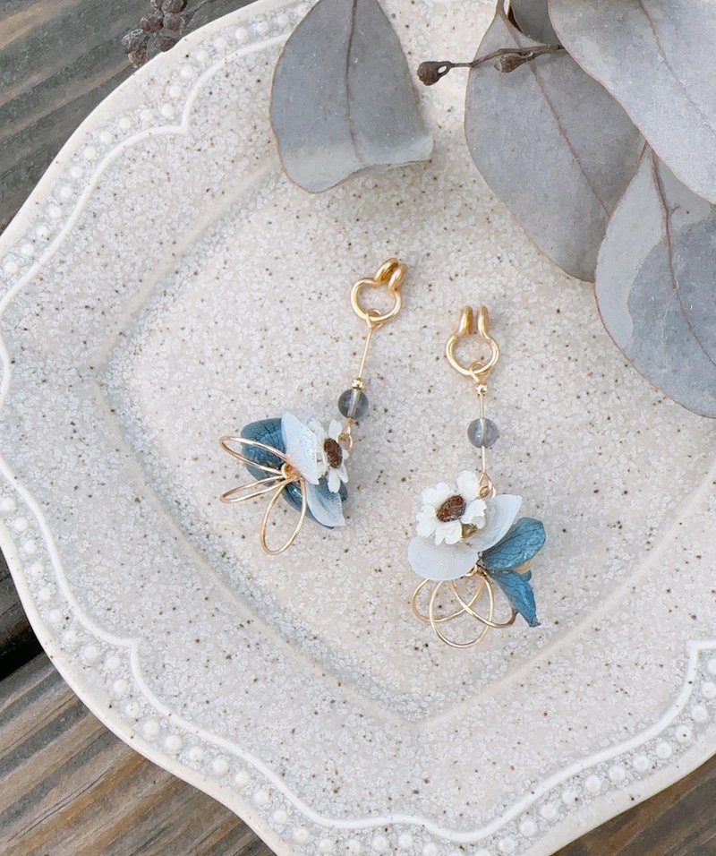 白梅小花花 | 不凋花款 | 2色 - 耳环/耳夹 - 其他材质 多色