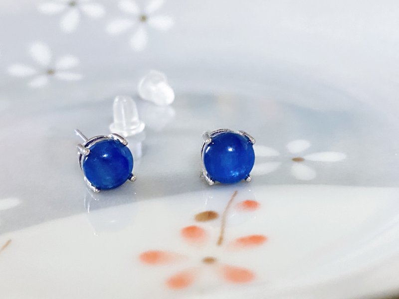 ʚ(圆的兔几)ɞ   水晶耳针 ๑蓝晶石 - 手链/手环 - 水晶 蓝色