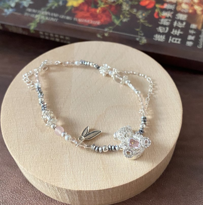 ʚ(圆的兔几)ɞ 金属手链 ๑钛赫兹小熊 - 手链/手环 - 其他金属 银色