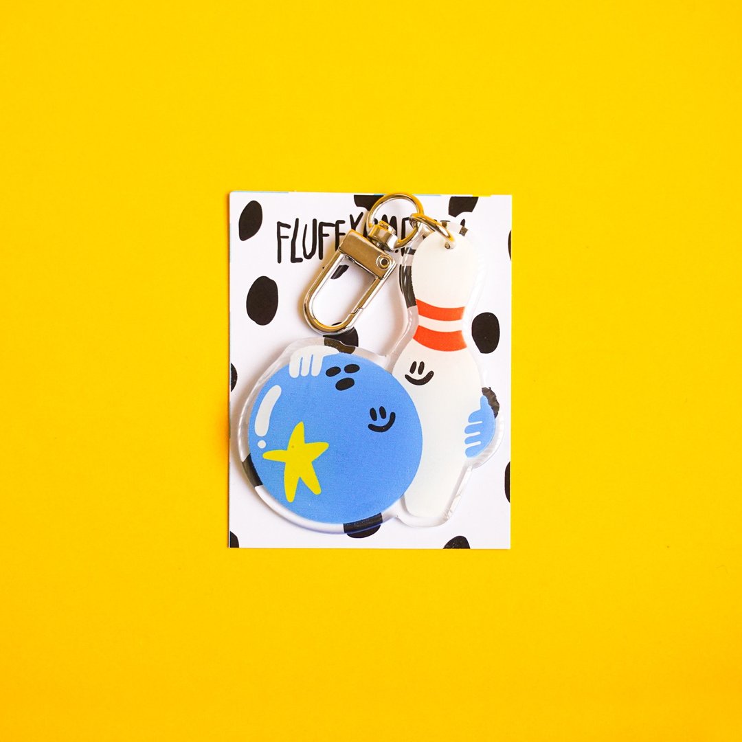 Fluffy Omelet - 钥匙圈 / PIN / PHONE GRIP - BESTIE BUDDY - 吊饰 - 压克力 蓝色