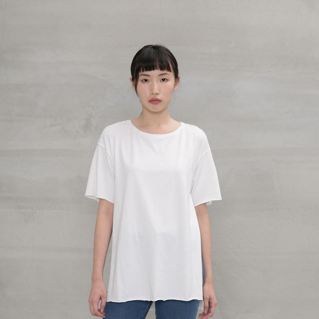 自我主张侧开衩上衣 My Own Way Side Split   T-shirt - 女装上衣 - 棉 多色