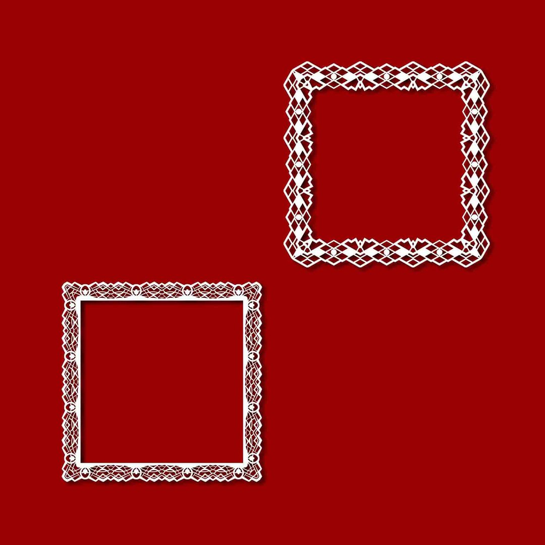 Square frame svg, square frame eps, square frame png, picture frame svg, Cricut - 图文模板设计 - 其他材质 