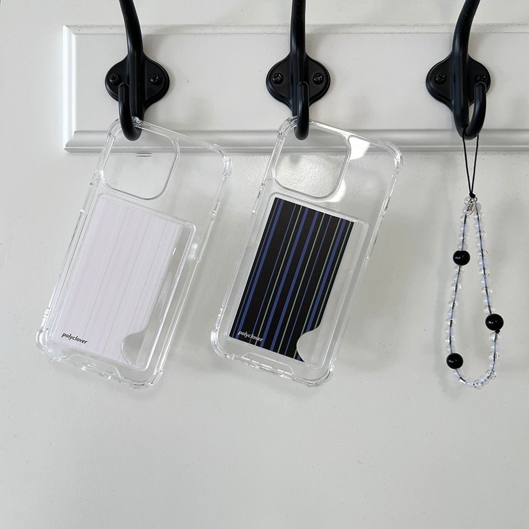 Stripe - iPhone 透明卡片收纳防撞手机壳 - 手机壳/手机套 - 其他材质 透明