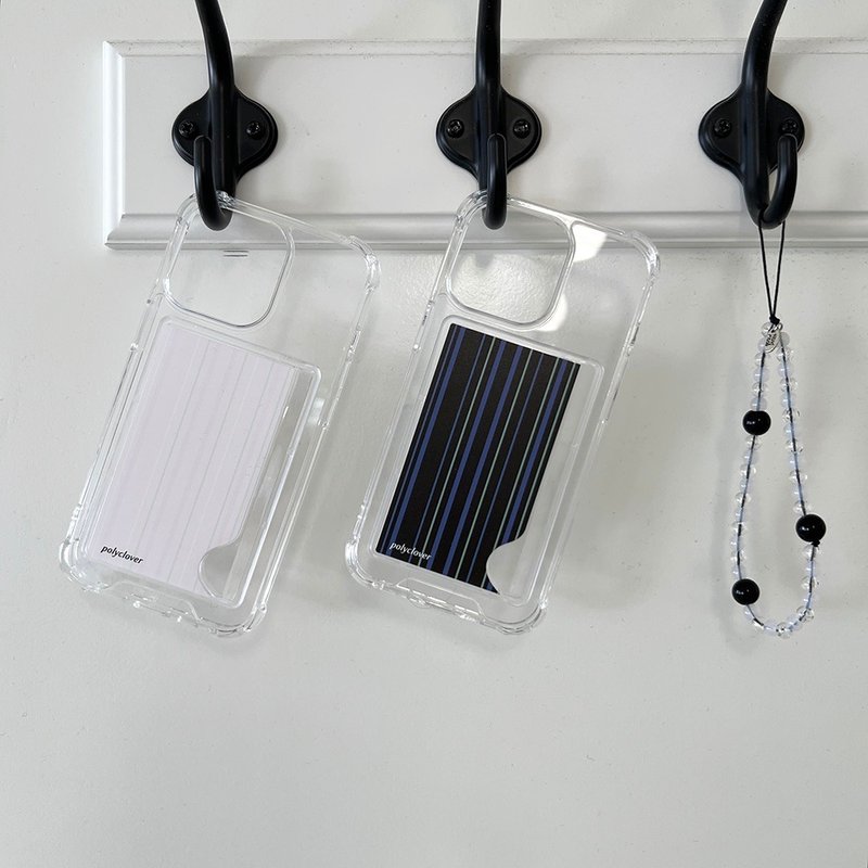 Stripe - iPhone 透明卡片收纳防撞手机壳 - 手机壳/手机套 - 其他材质 透明