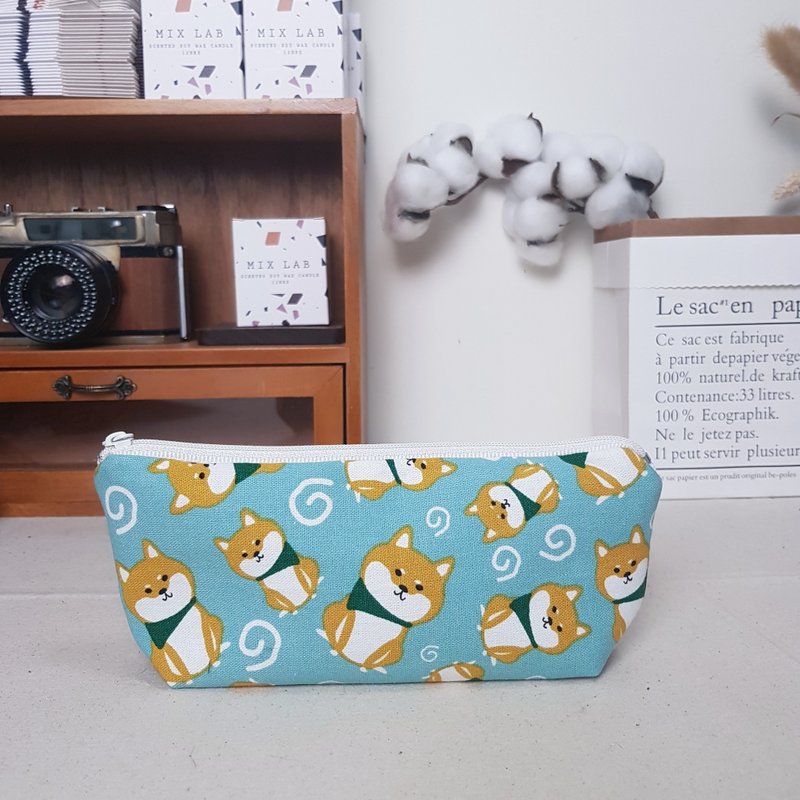 浅蓝柴柴 笔袋 铅笔盒 - 铅笔盒/笔袋 - 棉．麻 蓝色