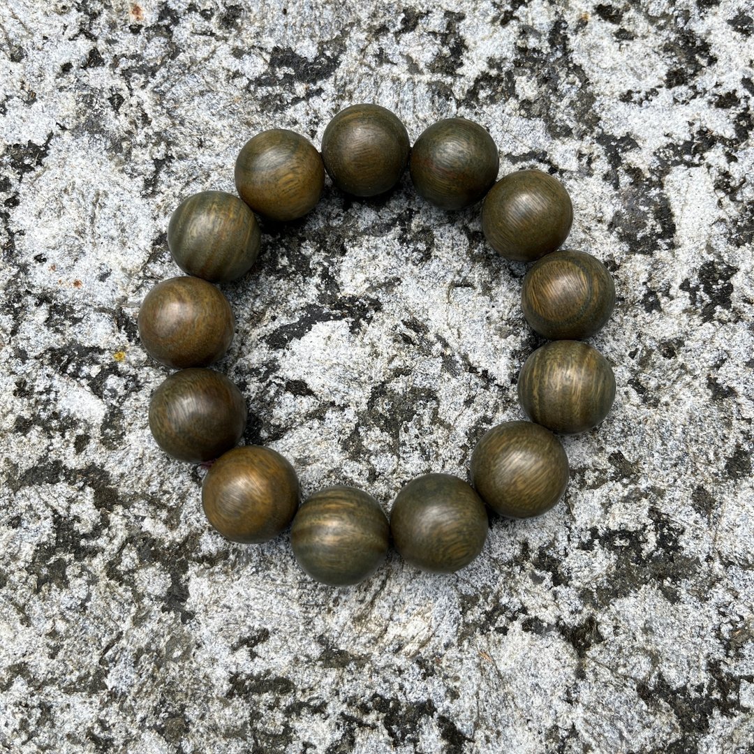 绿檀　手串　佛珠　手环　直径18mm 公厘 - 摆饰 - 木头 绿色