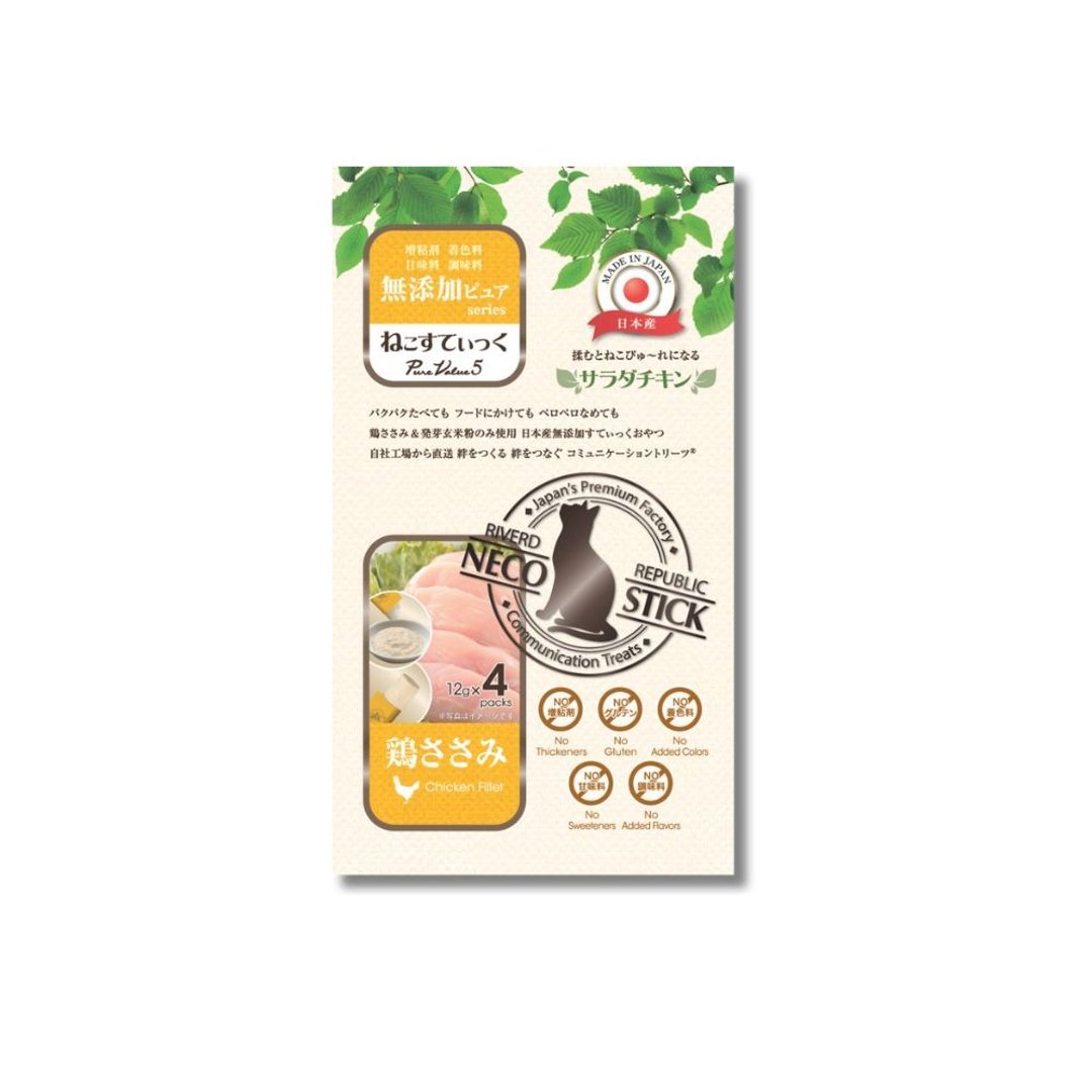 【Riverd Republic】日本 - 猫原肉口感舒肥鸡肉泥棒 -12gx4 入 x5 组 - 零食/点心 - 其他材质 白色
