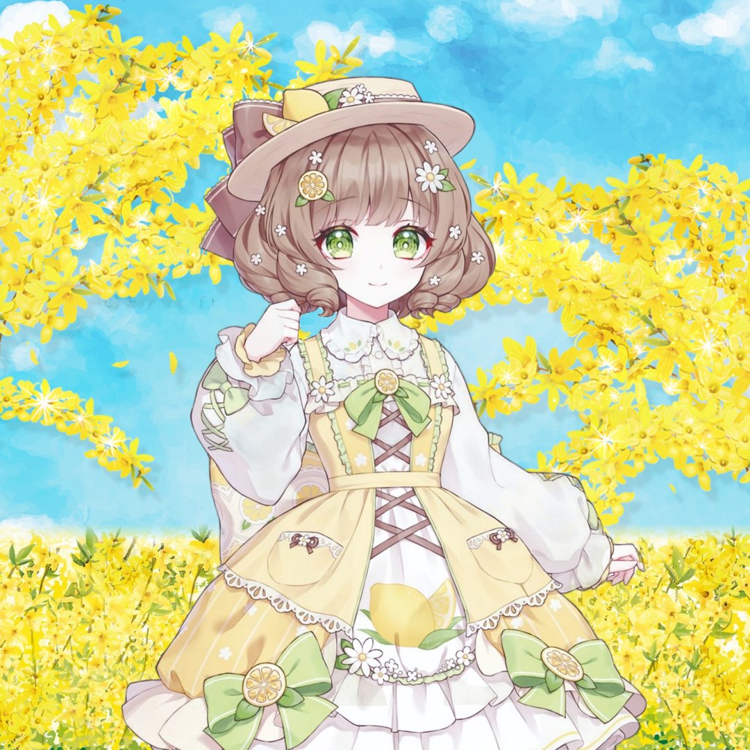 情人节、Spin off、角色、Lemon Picnic - 贴纸 - 纸 黄色