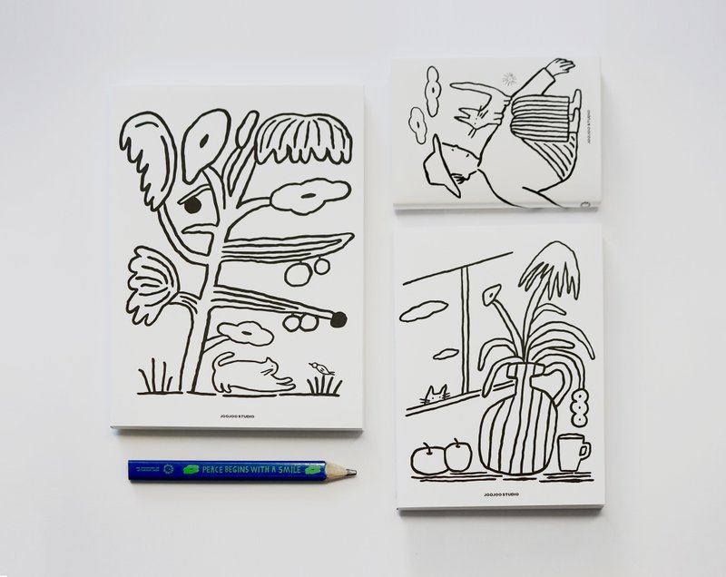 空白画册 (3种尺寸 / 3种设计) - 笔记本/手帐 - 纸 白色