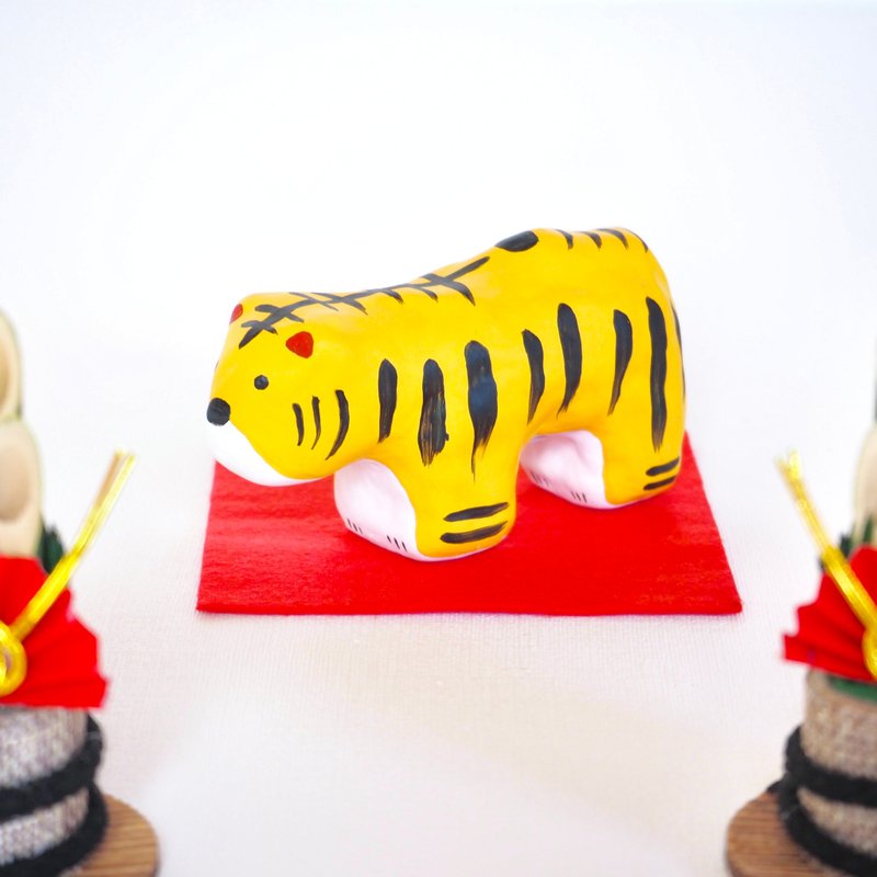 2022 Zodiac Papier-mache Tiger - 摆饰 - 纸 黄色
