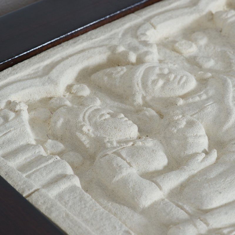 南洋风艺术壁挂 峇厘岛挂画设计 铸砂装饰 摆件 文创设计饰品 - 墙贴/壁贴 - 其他材质 灰色