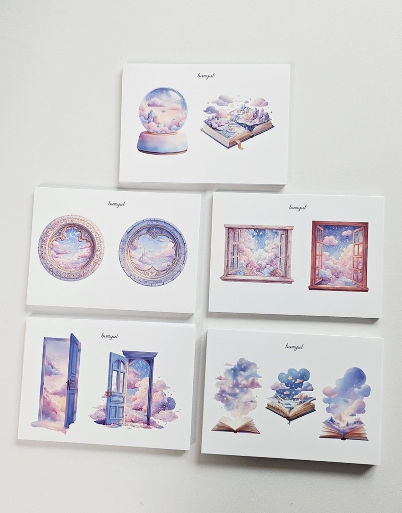 云端王国之门贴纸组 - 便条纸/标签贴 - 纸 多色