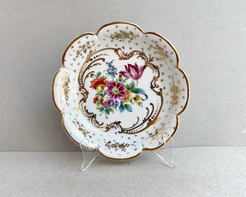 20 世纪 20 年代法国利摩日古董瓷盘 - 盘子/餐盘/盘架 - 瓷 多色