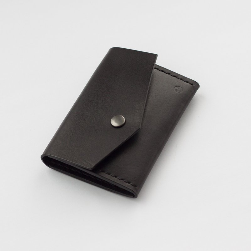 (下架)全手缝植鞣牛皮真皮简单小钱包-染色版 - 皮夹/钱包 - 真皮 卡其色