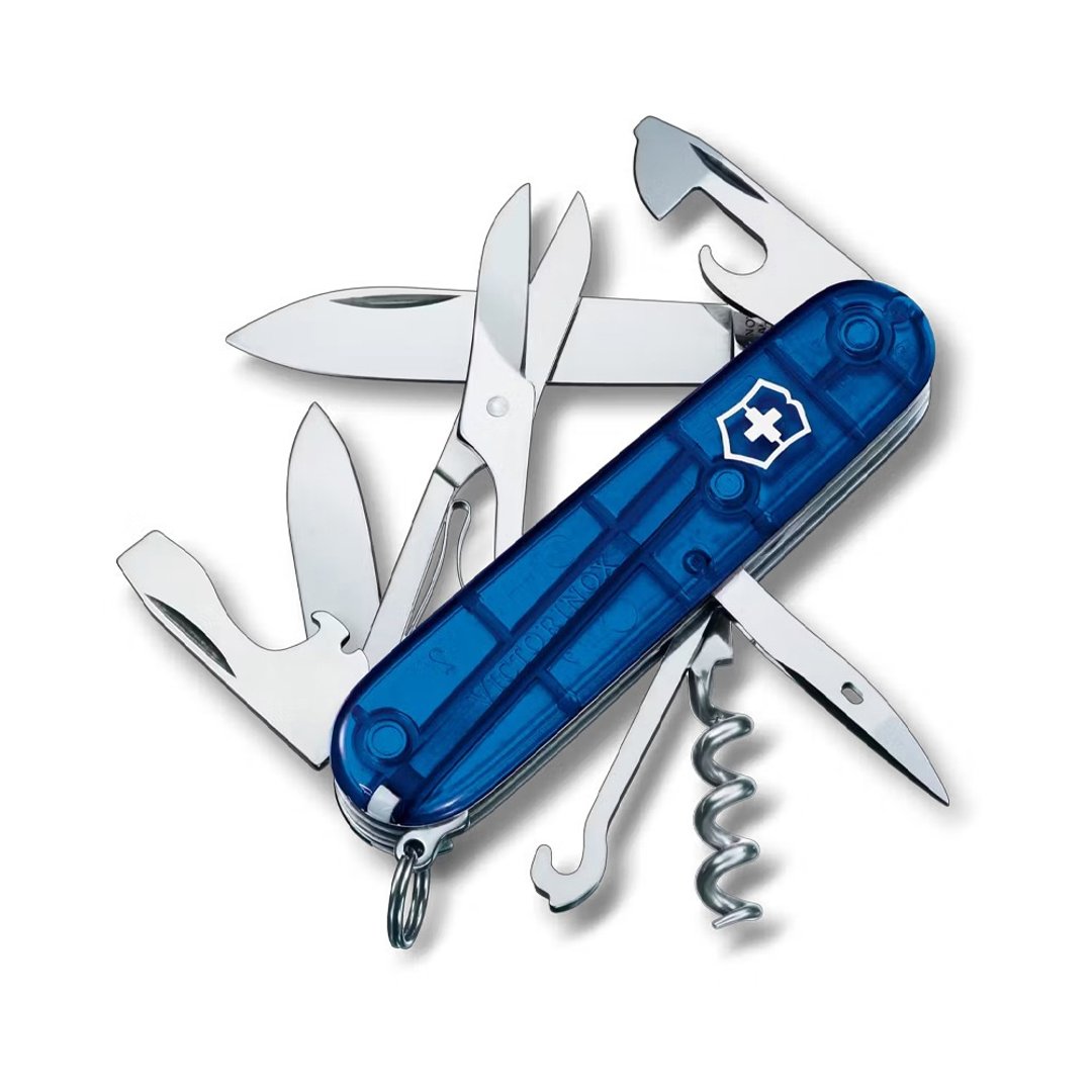 VICTORINOX 瑞士维氏 Climber 14用瑞士刀/透蓝 1.3703.T2 - 露营用品 - 不锈钢 蓝色