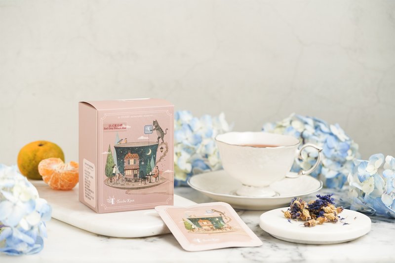 法式蓝伯爵 Earl Grey French Blue - 茶 - 纸 粉红色