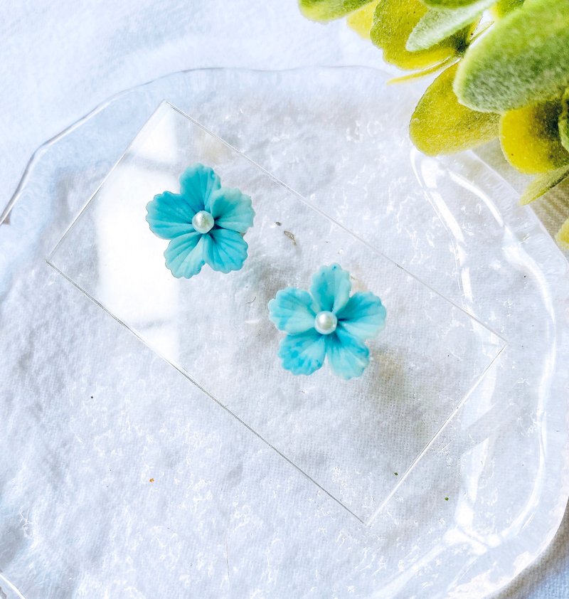 多色日常小花手作耳环 | 黏土耳环 - 耳环/耳夹 - 粘土 多色