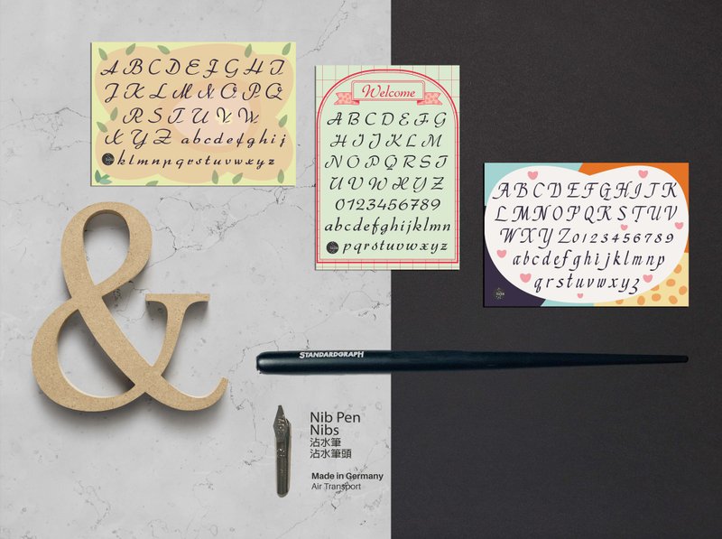 宽沾水笔设计字帖系列 | 沾水笔 | 礼物 - 插画/绘画/写字 - 纸 