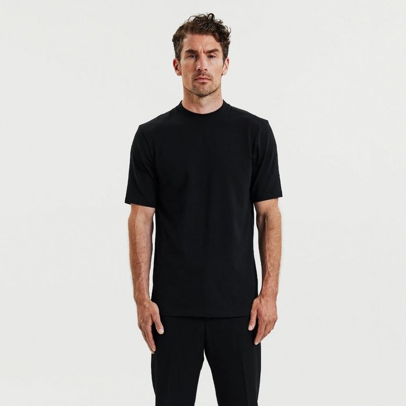 Bread & Boxers Crew Neck 经典升级圆领 Pro T - 黑 - 男装上衣/T 恤 - 棉．麻 黑色